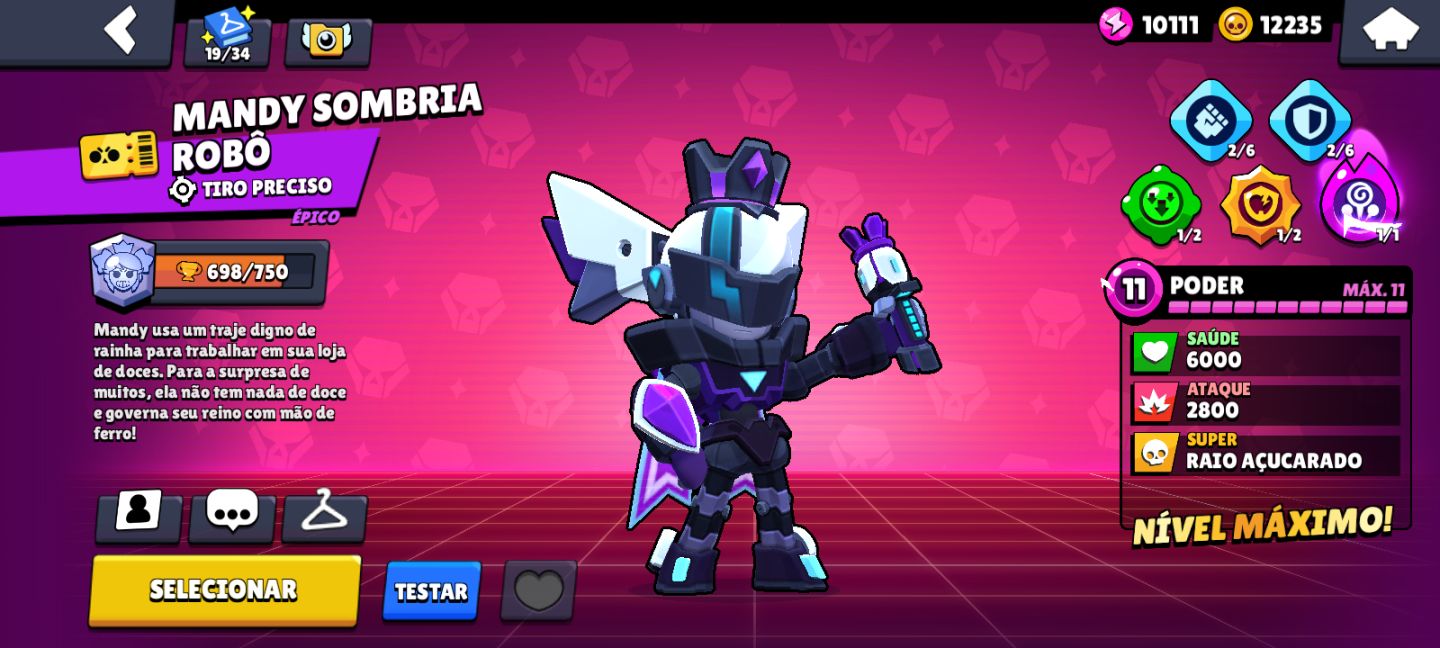 Conta de brawl stars super rara 46k + shelly estelar