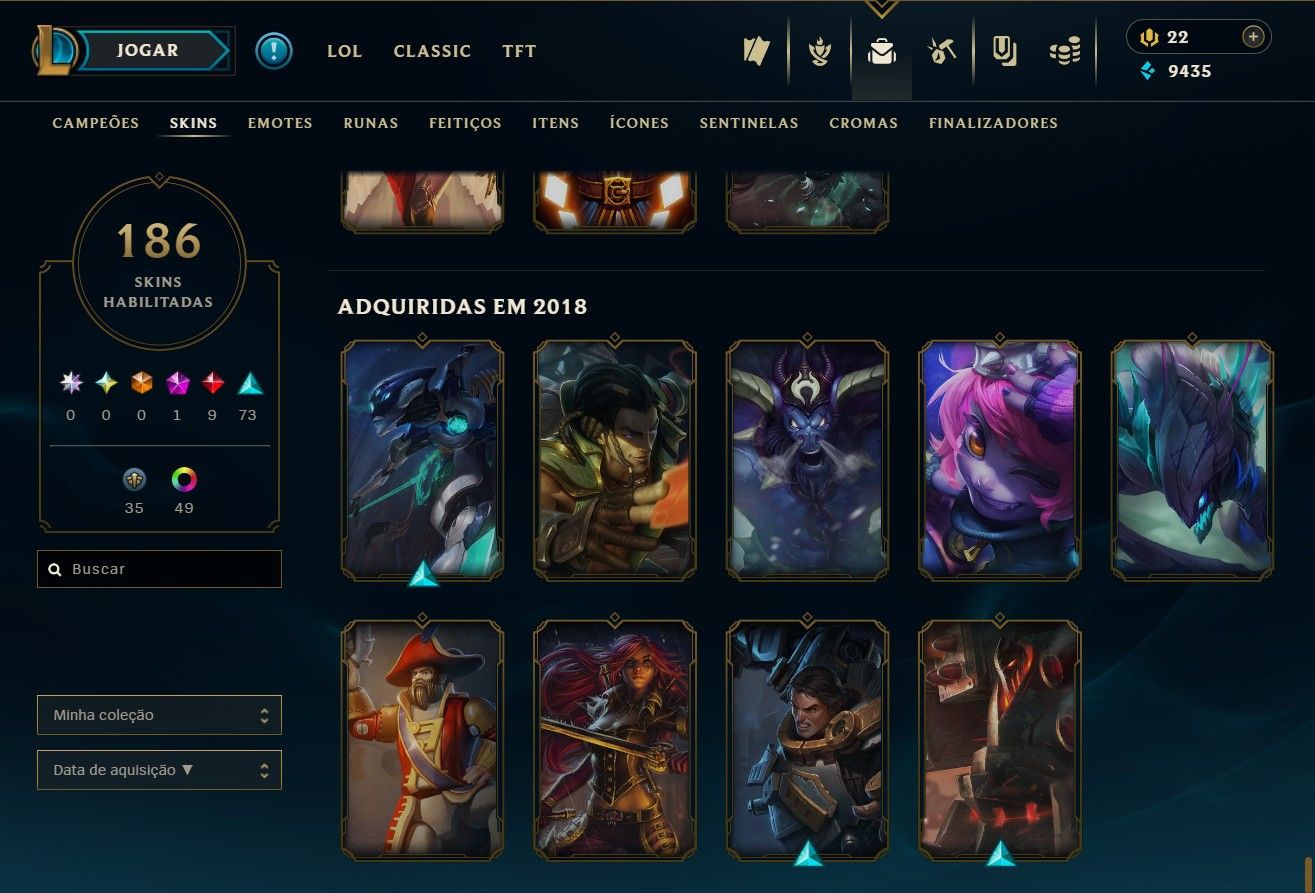 CONTA LOL E VALORANT - LOL LVL 297 - VALORANT LVL - 38