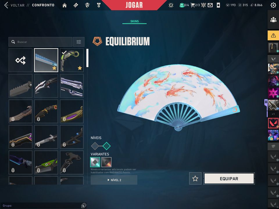 CONTA VALORANT VARIAS SKINS, FULL-INFO