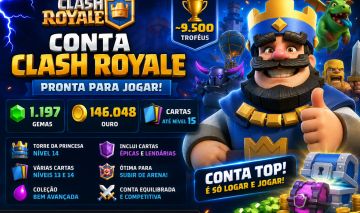 CONTA CLASH ROYALE 9.5K TROFÉUS + 1.197 GEMAS