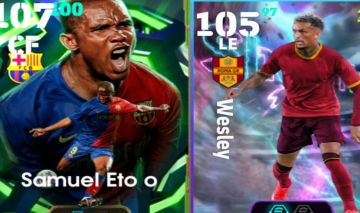 Conta Efootball Samuel etoo 107 gerrard 104 Wesley 105