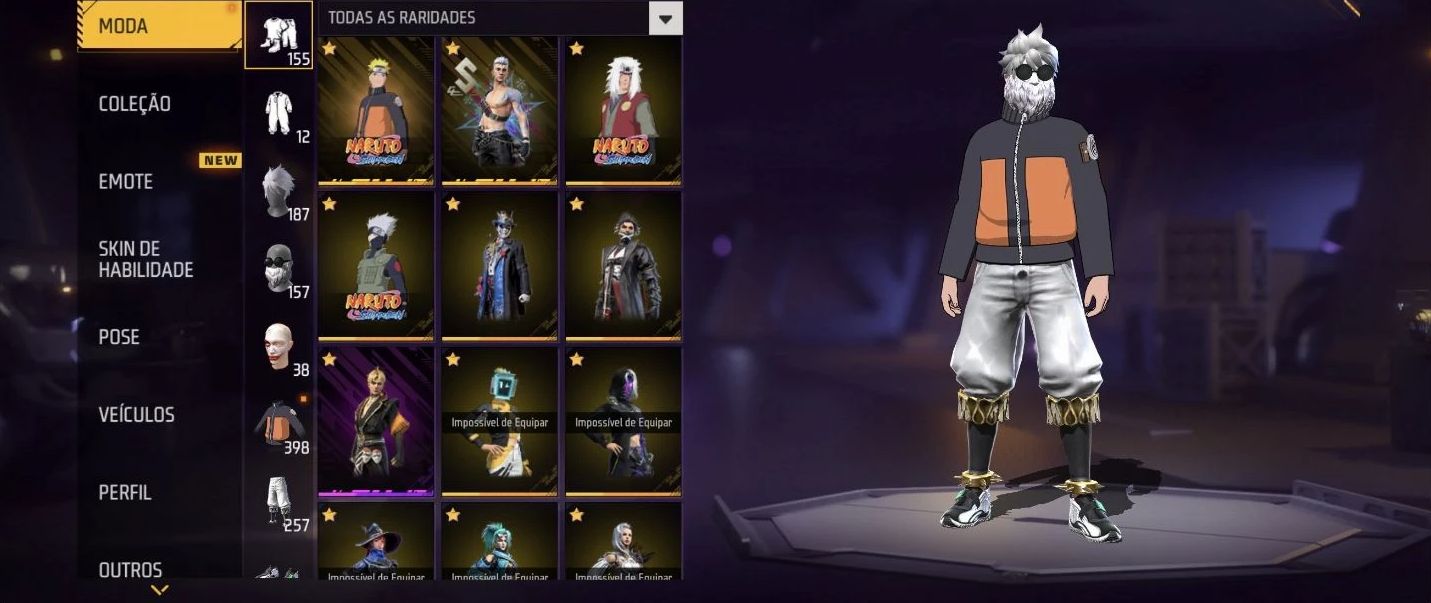 Conta de Free Fire com Barbinha e Sombra Roxa