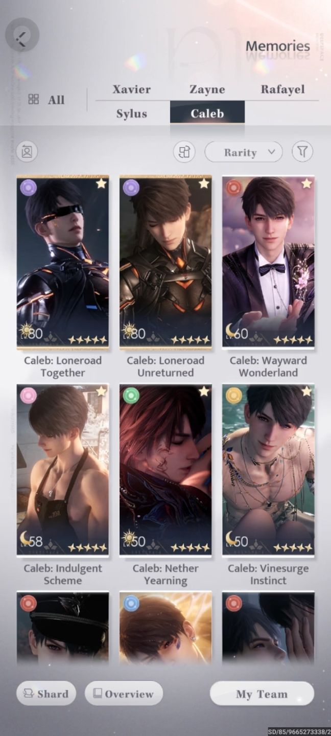 Conta America - End game Love and deepspace (Main Sylus e Caleb)