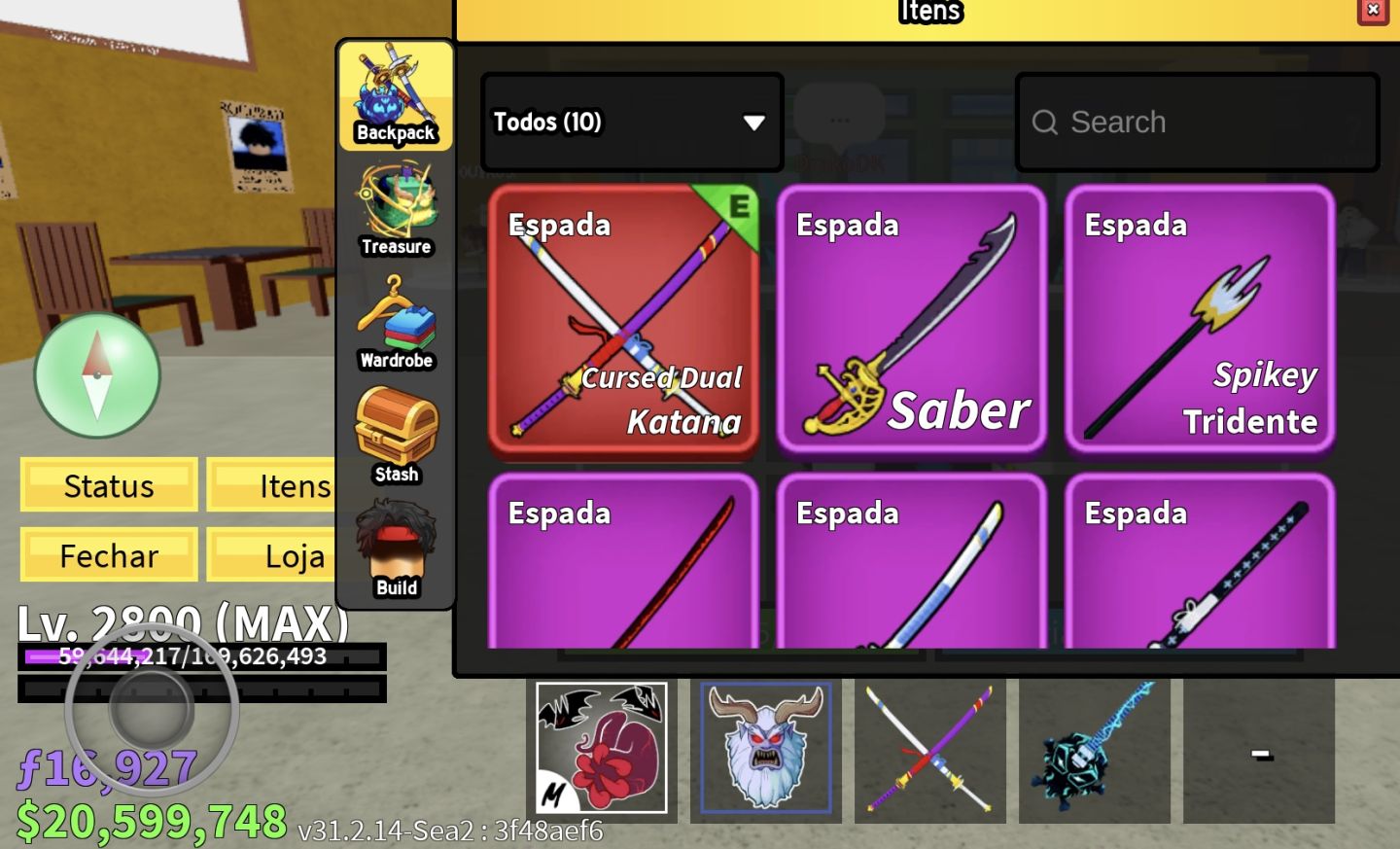 CONTA DE BLOX FRUITS, com v4, sanguine e mais!LEIA A DESCRIÇÃO