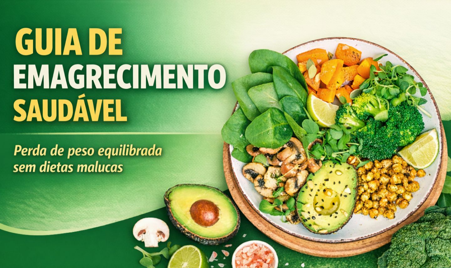 Guia Completo de Emagrecimento Saudável Alimentação Planos Práticos (eBook PDF)