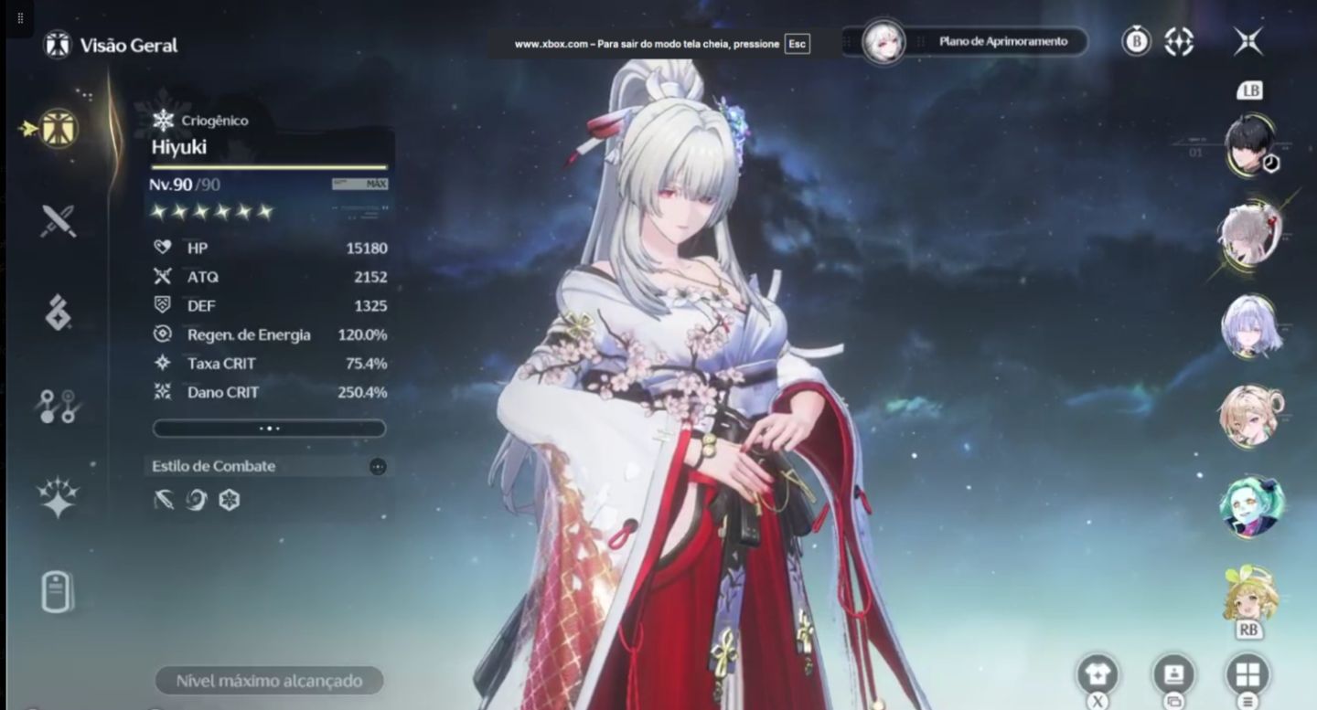 Conta com Hiyuki S5R1 + Diversos Personagens e Armas T5