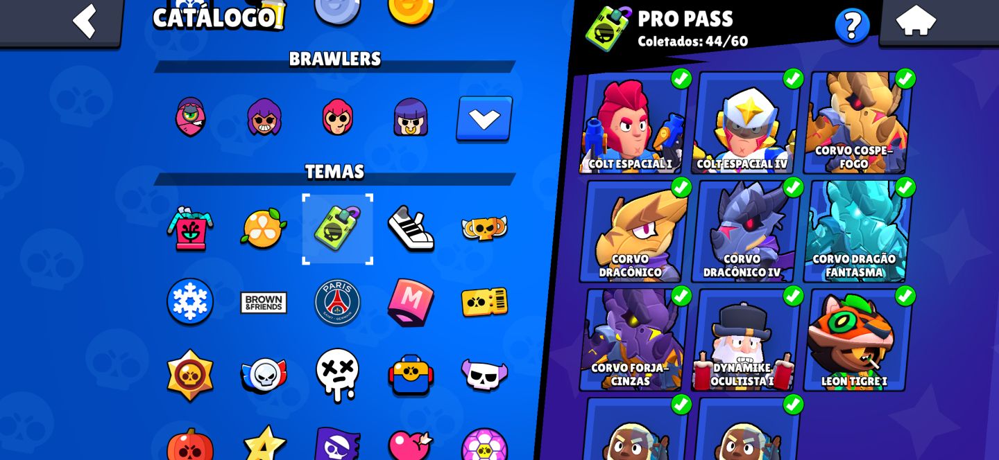 Conta brawl stars antiga e com muitos itens de colaborações
