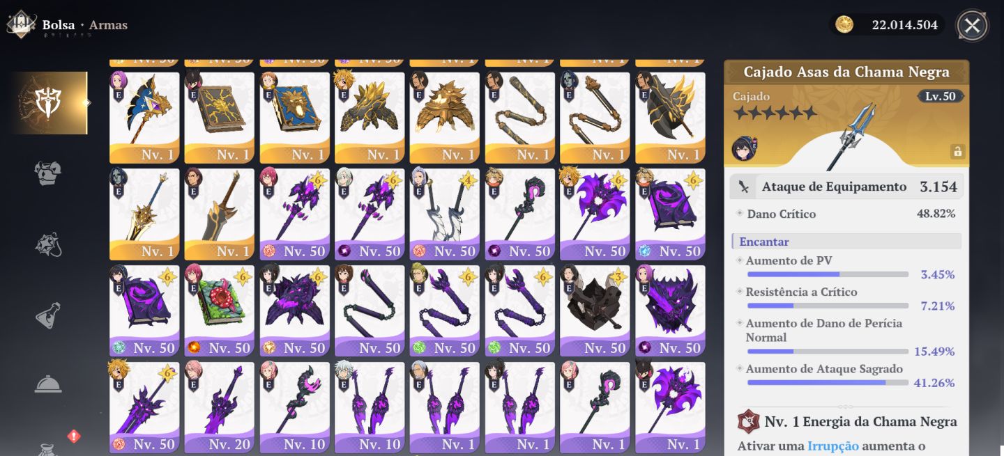 NA EAST - CONTA END GAME - TODOS OS CHARS - MERLIN, BAN, ELIZABETH P10