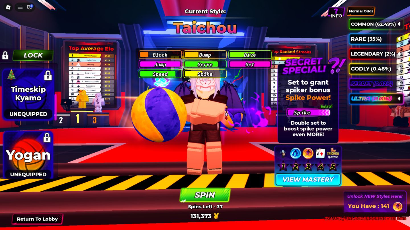 Conta Volleyball Legends com 6 Slot De Personagem
