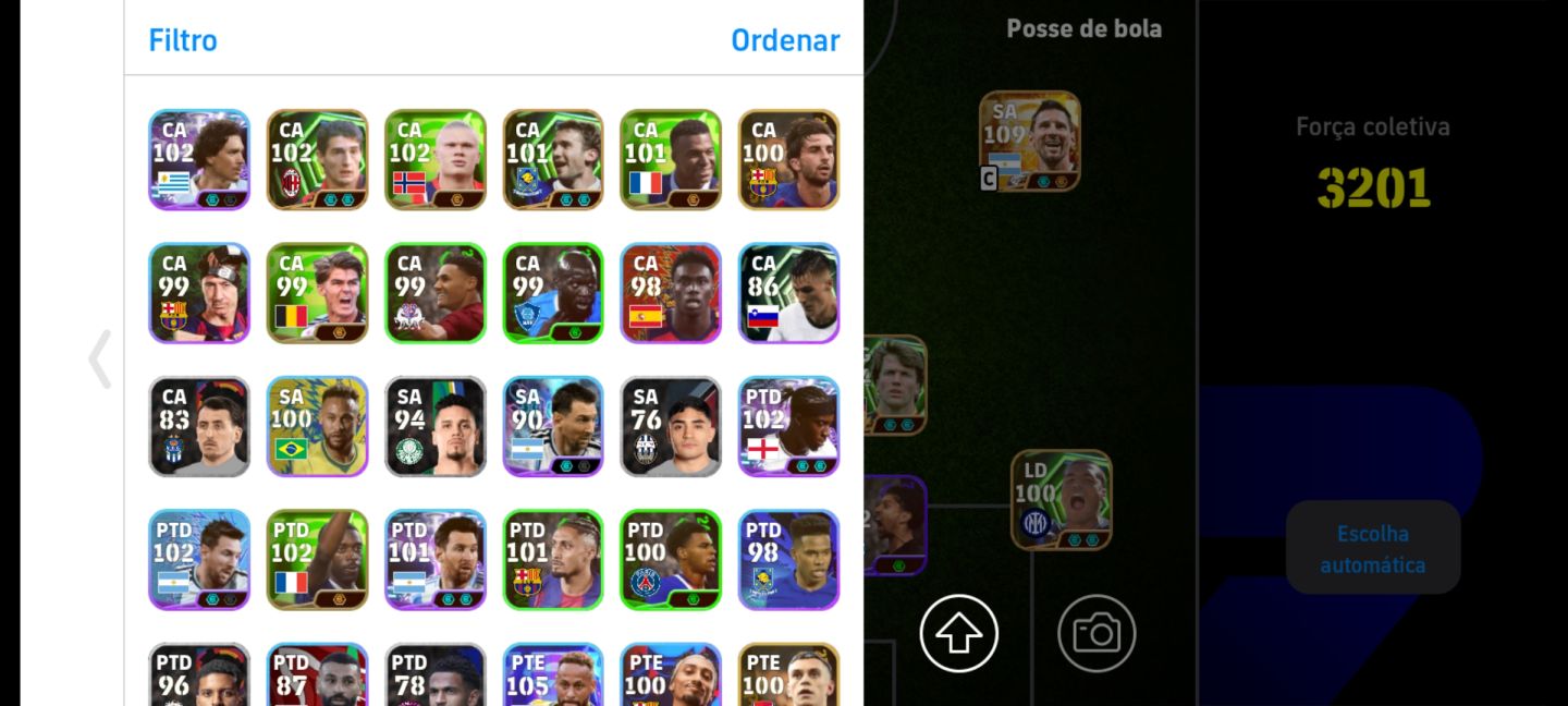 Conta eFootball Endgame | Força 3201+ | Messi 109 e Pirlo 106 | Negociável