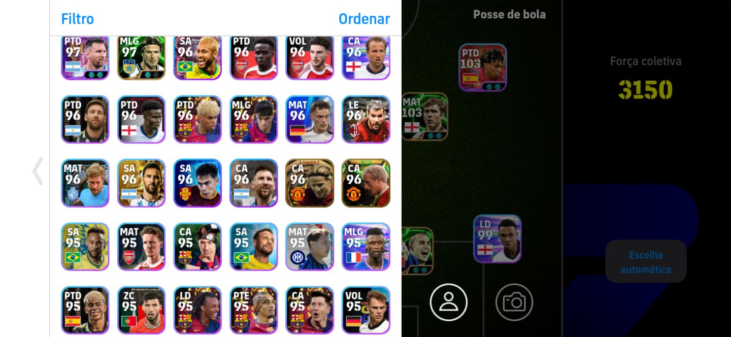 Conta eFootball Forte | 4M GP | Vários 100+ | 3150 FC