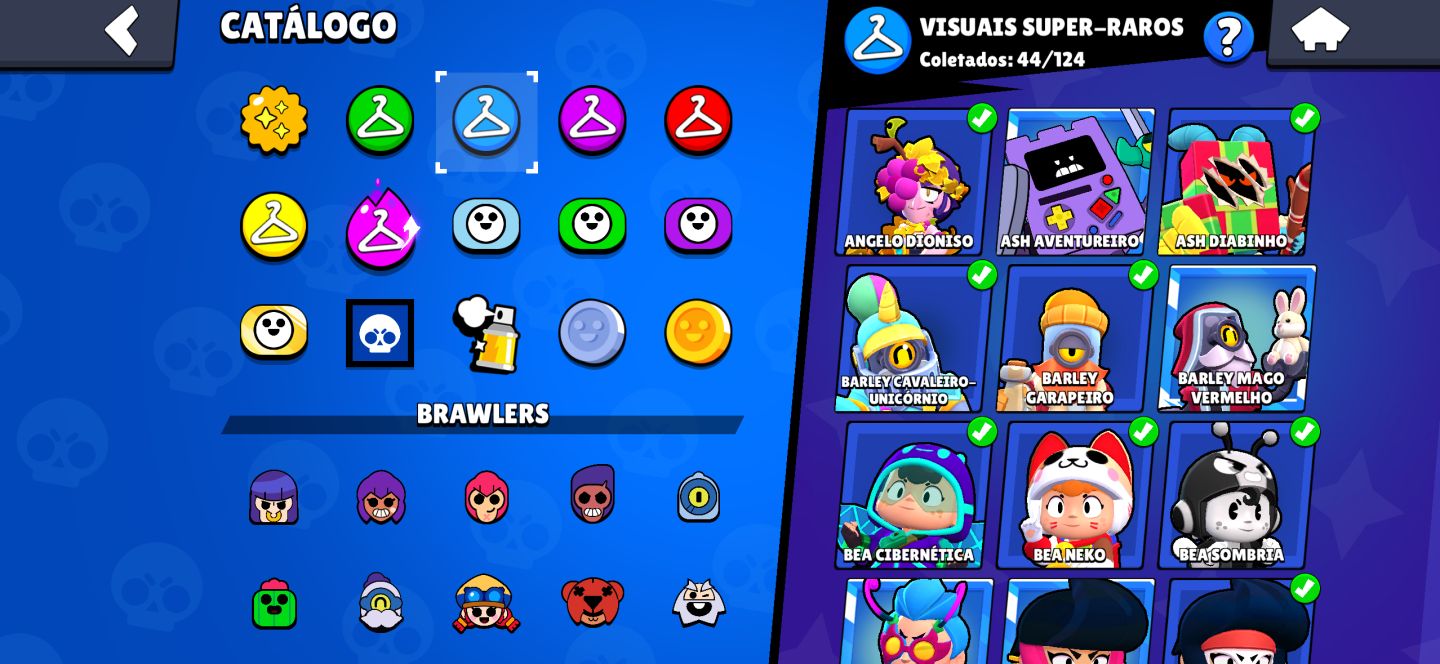 BRAWL STARS | 46.800 TROFÉUS | 107 BRAWLERS | 322 SKINS (PRA SAIR HOJE !!!!)