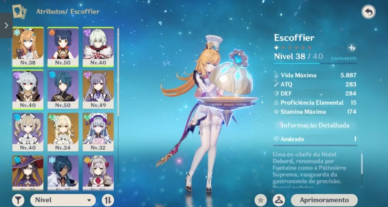 Conta genshin impact + HSR com Escoffier, Yumemizuki e Aventurine-Veraneio!!