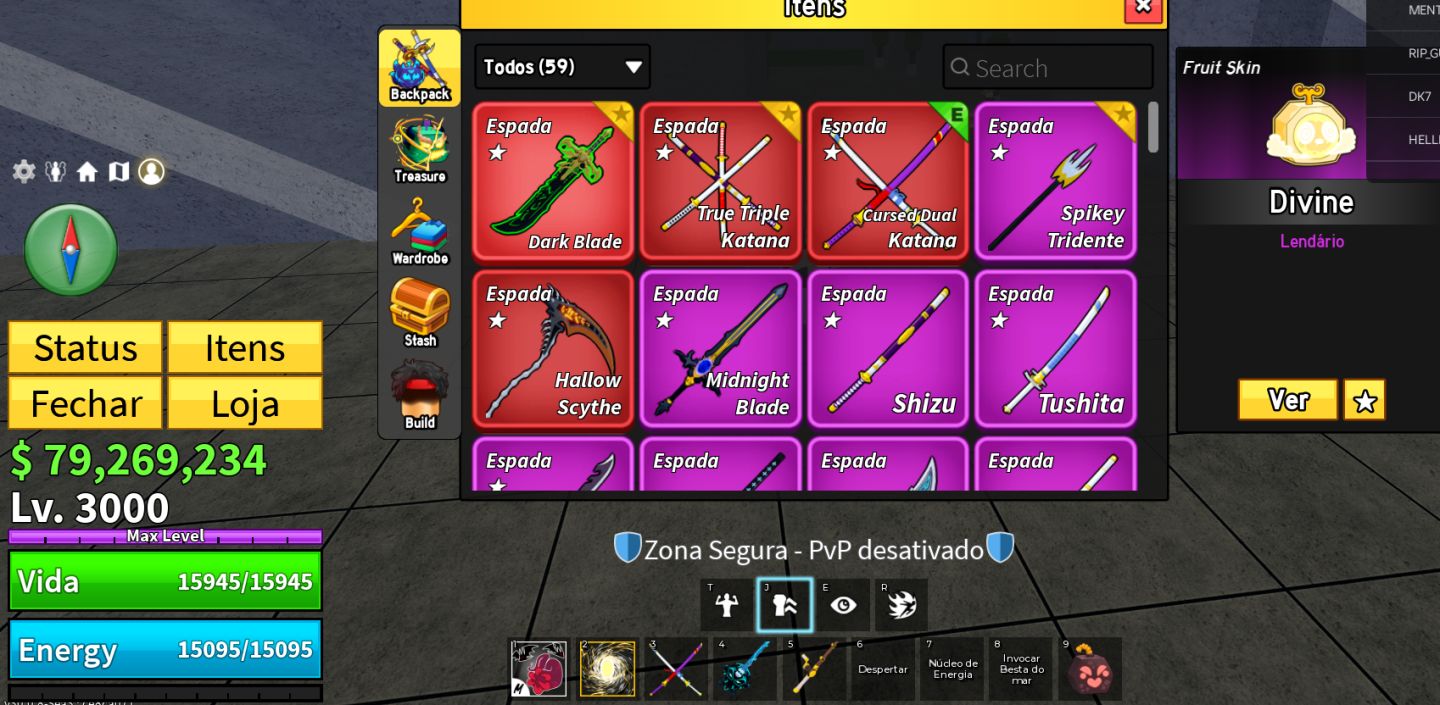 CONTA BLOX FRUITS LEVEL 3000 | 16 PERMS | TODAS AS GAMEPASSES | 6 V4 FULL