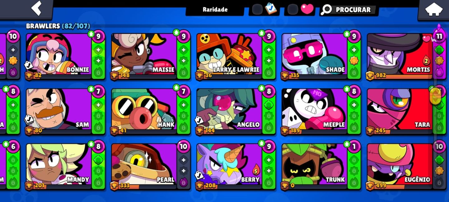 CONTA DE BRAWL STARS 26K TROFÉU + PERS ESPECIAIS (LEN,MIT,ÉP)