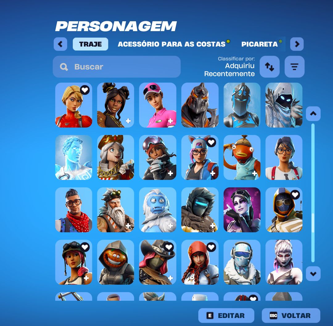 CONTA FORTNITE SEASONS ANTIGAS E PACOTES EXCLUSIVOS