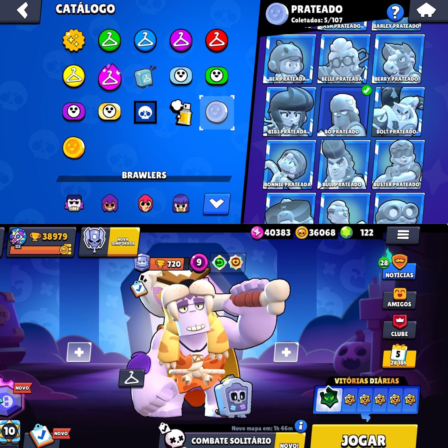 CONTA DE BRAWL STARS | 39K DE TROFEUS | 99 BRAWLERS + KAZE E SIRIUS