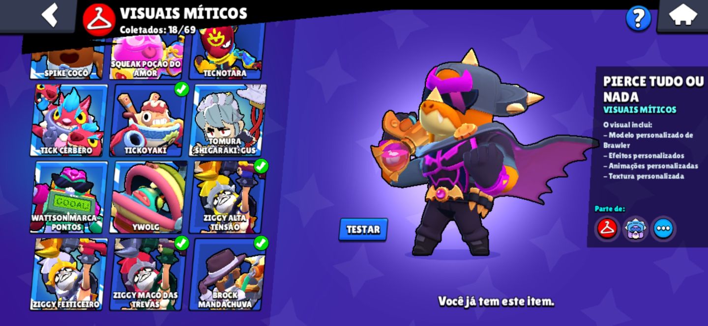 CONTA DE BRAWL STARS COM 103 BRAWLERS 44K TROFEUS