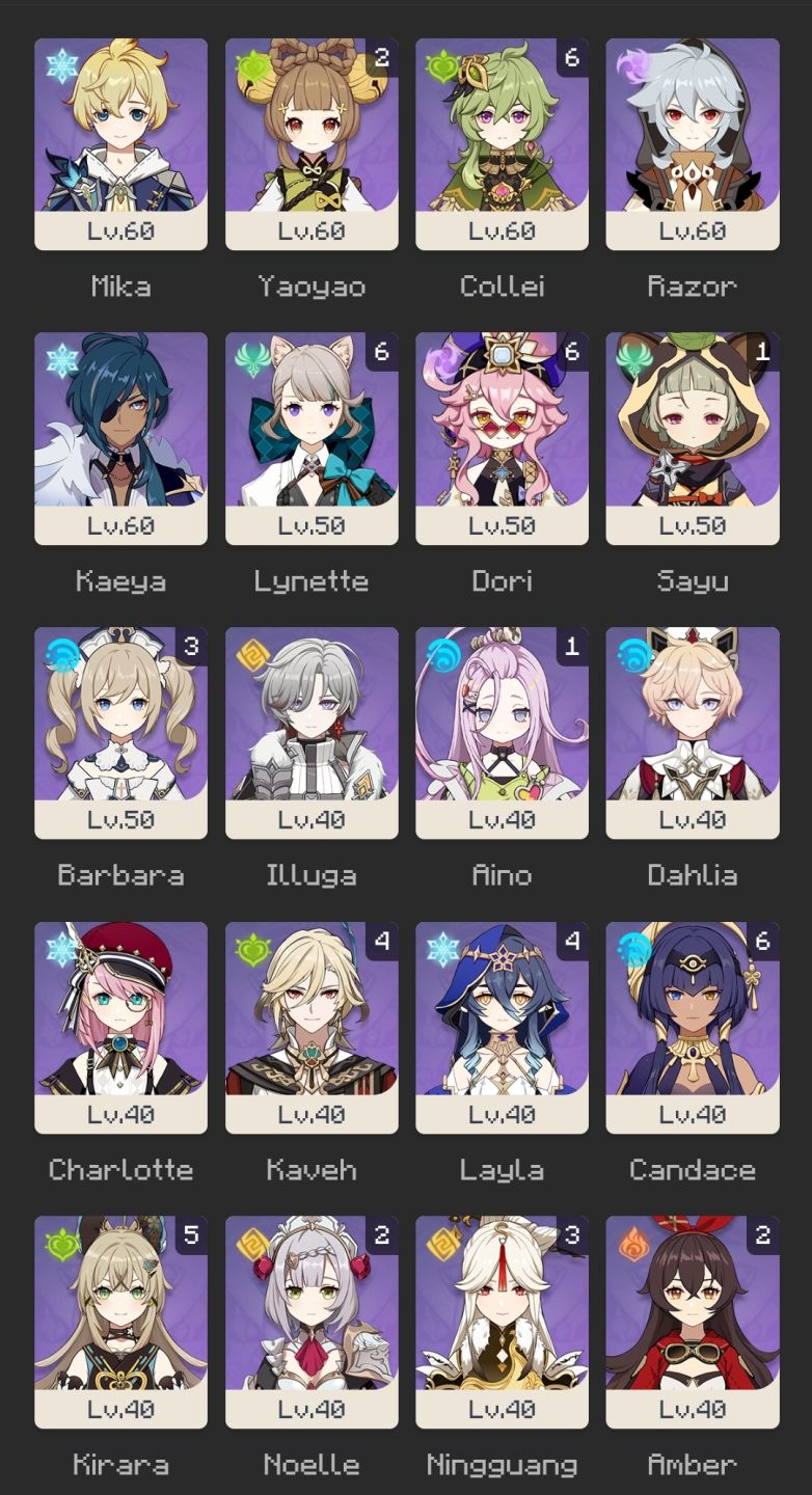 CONTA ENDGAME AR59 | MAVUIKA, NAHIDA, KAZUHA + BANNER GARANTIDO