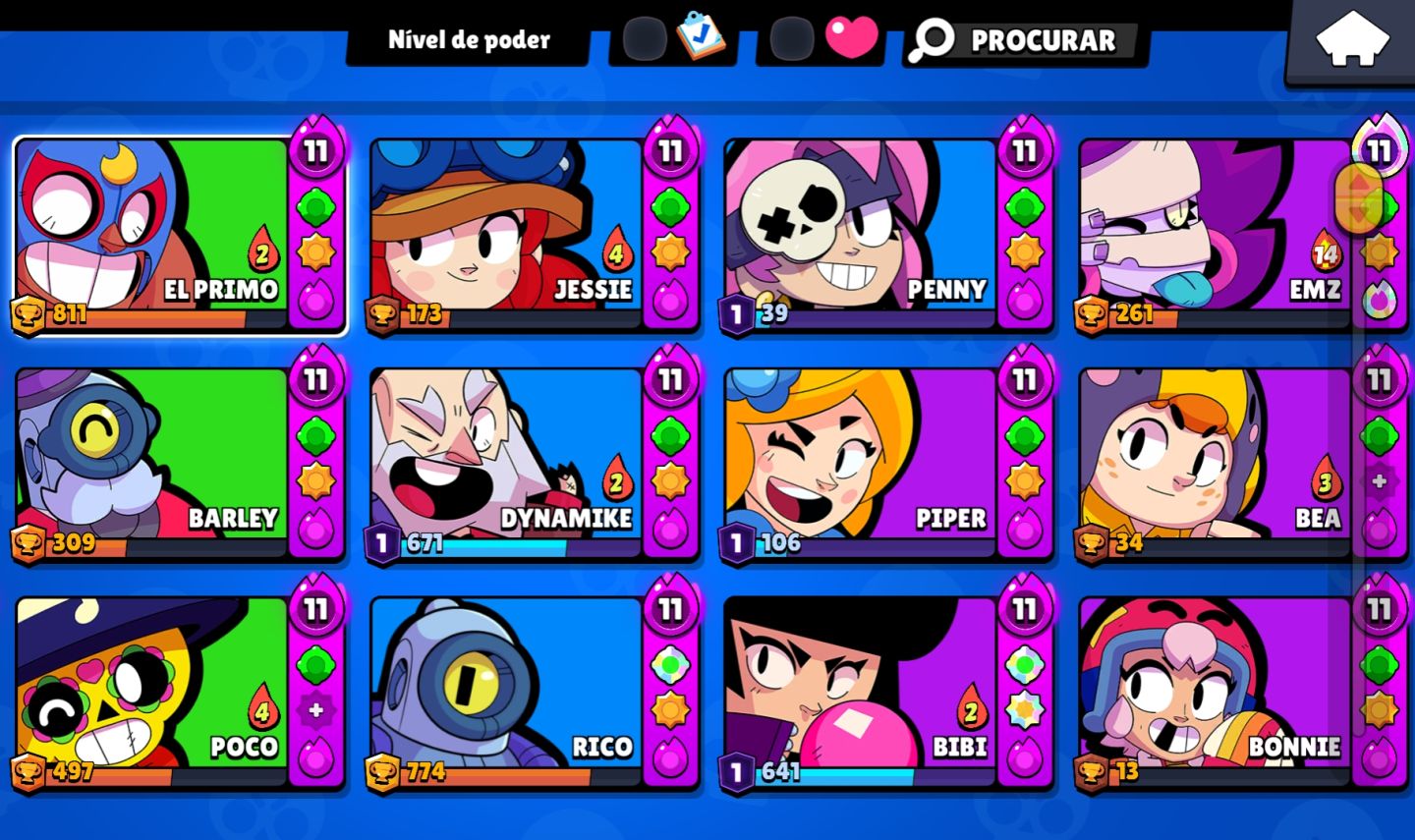 CONTA BRAWL STAR GEMADA