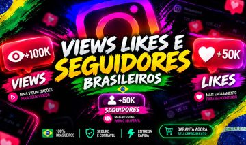Likes, Views e Seguidores Brasileiros para Instagram - Pacotes de 1000 a 10 mil
