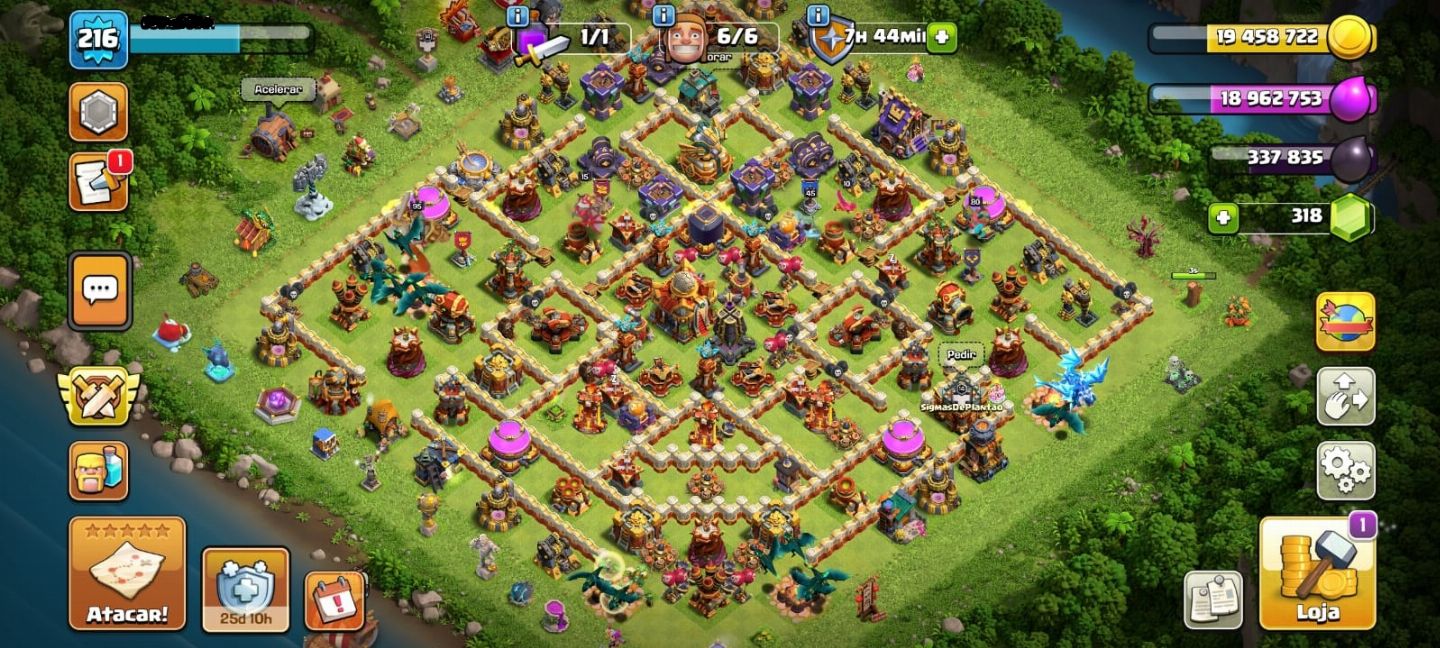 CONTA CV 16 FULL - CLASH OF CLANS (NADA PRA FAZER)