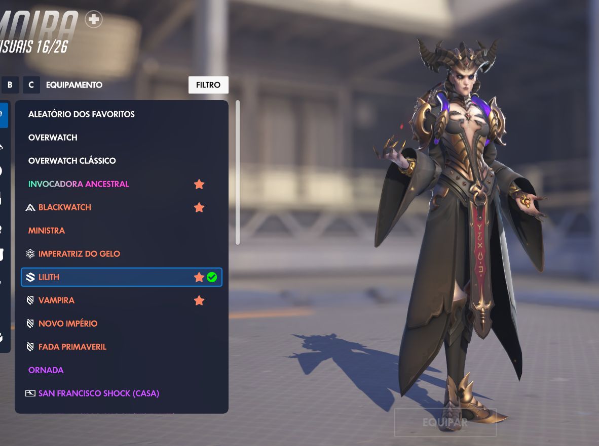 Conta Overwacht várias Skins Míticas de personagens e armas!