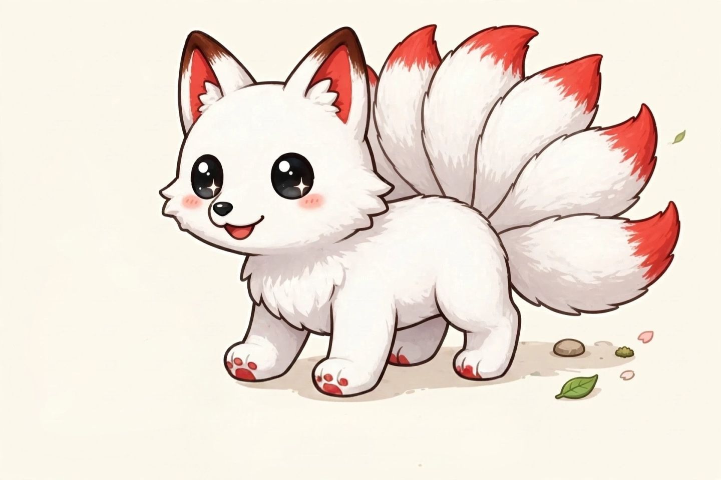 Kitsune vermelha+1Q de moedas bônus!!!