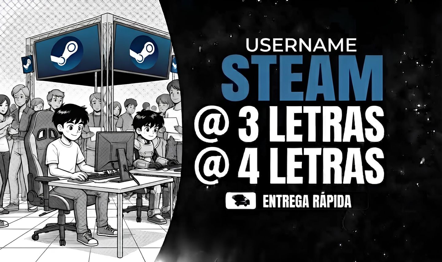 CONTA STEAM | USER 3 LETRAS, 4 LETRAS (USERNAMES: 3L, 4L, PALAVRAS)