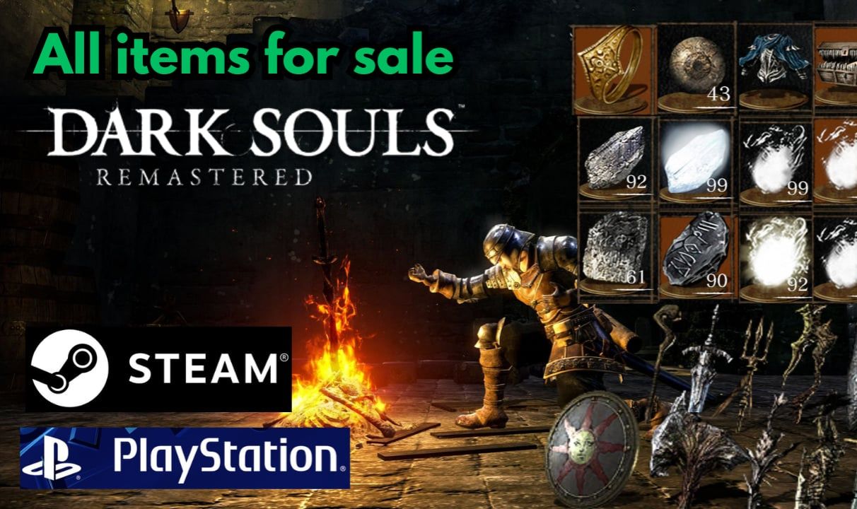 Dark Souls REMASTERED : VENDA DE ITENS [ PLAYSTATION 4/5 ] & Steam