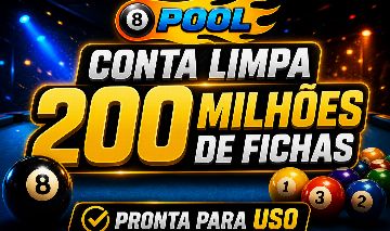 CONTAS 8 BALL POOL 200M Android -ENTREGA AUTOMÁTICA ,