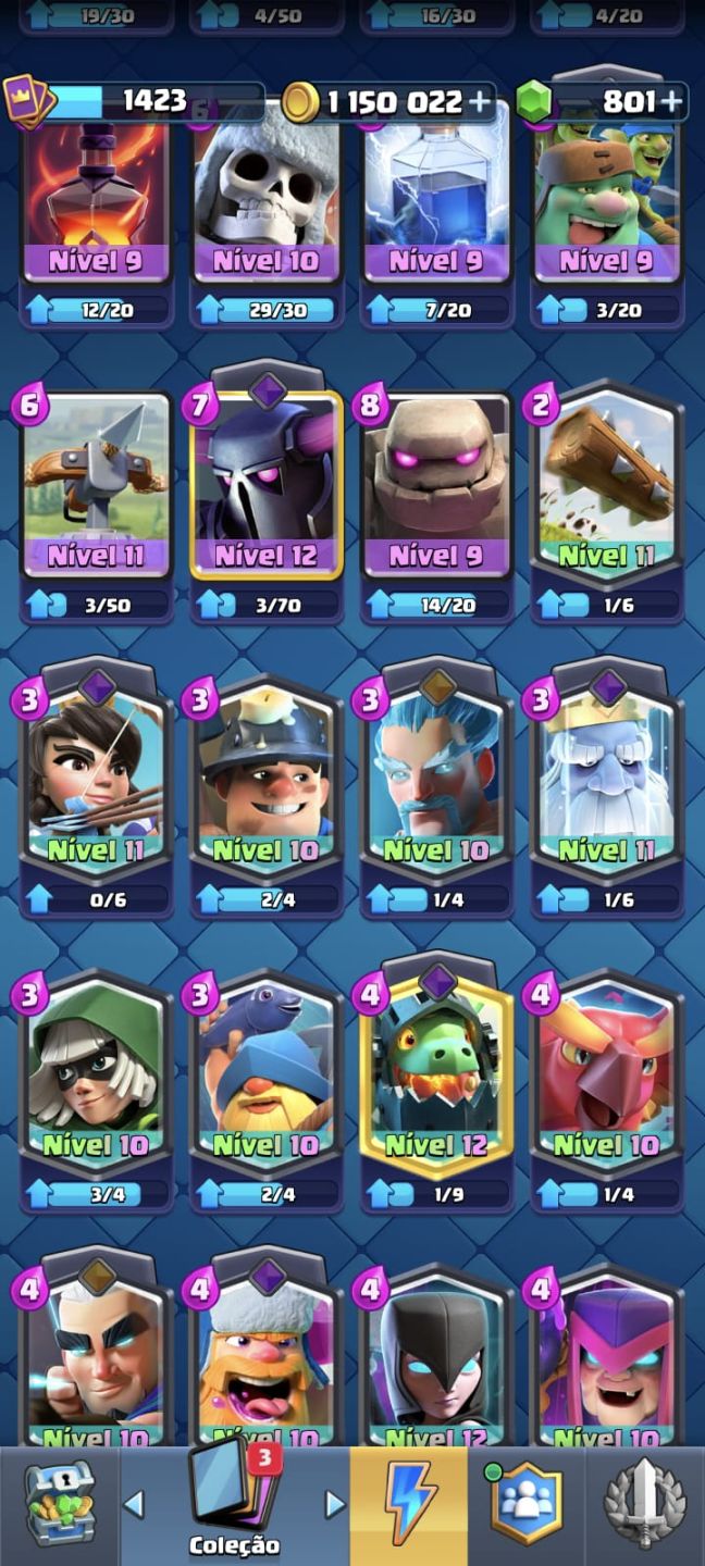 COMBO Conta de Brawl Stars e Clash Royale (43k de troféus) e (8k de troféus)