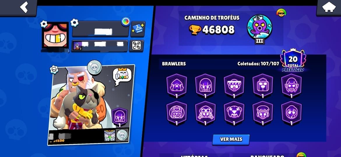 CONTA DE BRAWL STARS COM 46K DE TROFÉUS!!