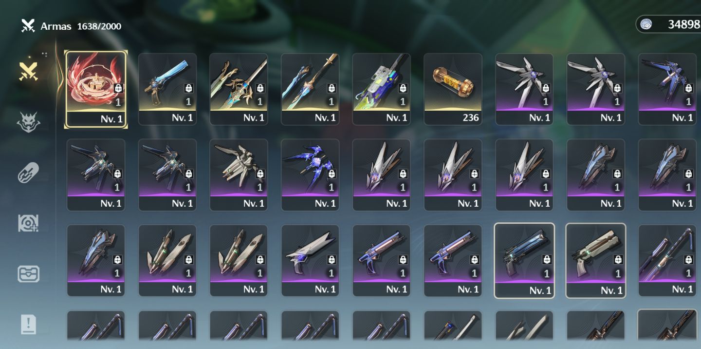 Hsin S4 com Arma Assinatura + Melhores armas 5 + Todos 5 mochileiros
