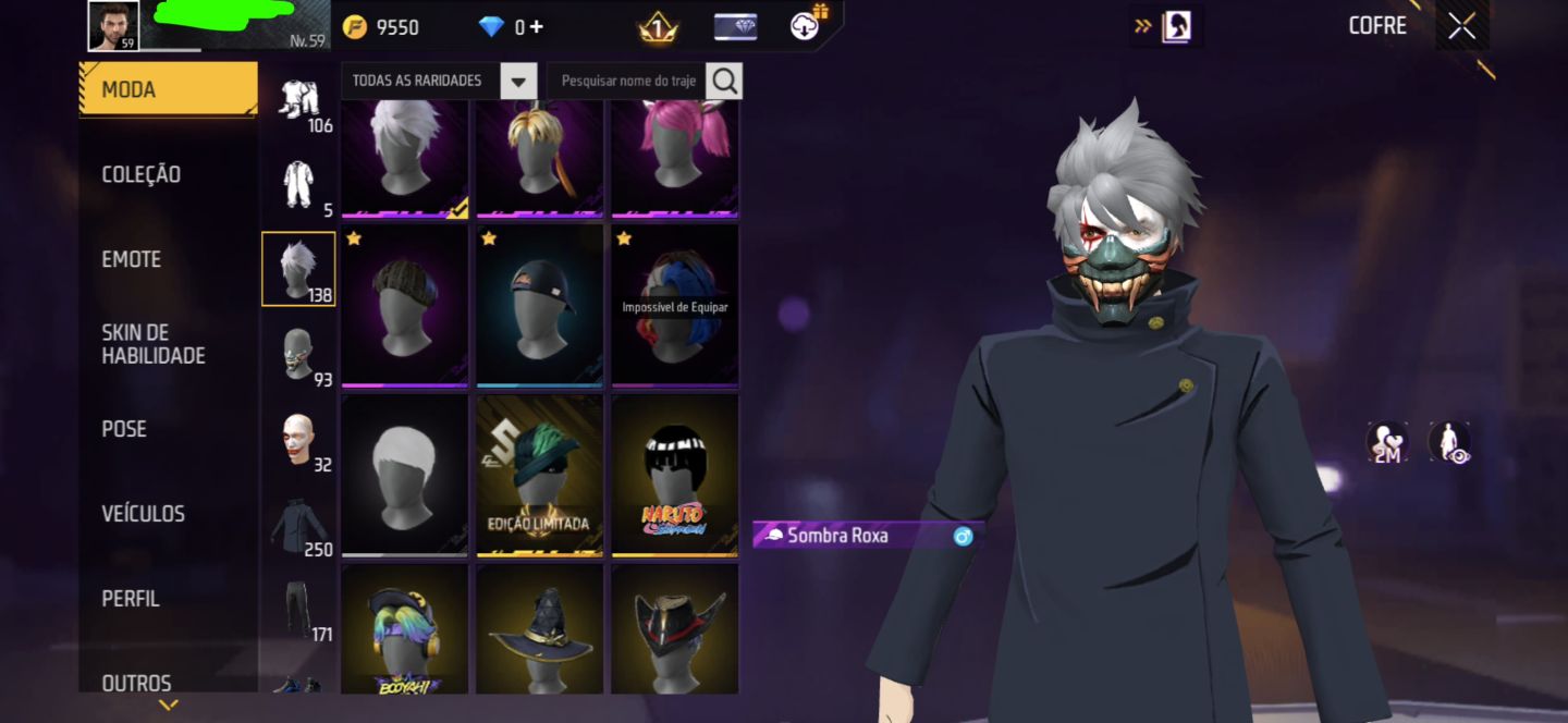 Conta free fire com skins e armas para apostado