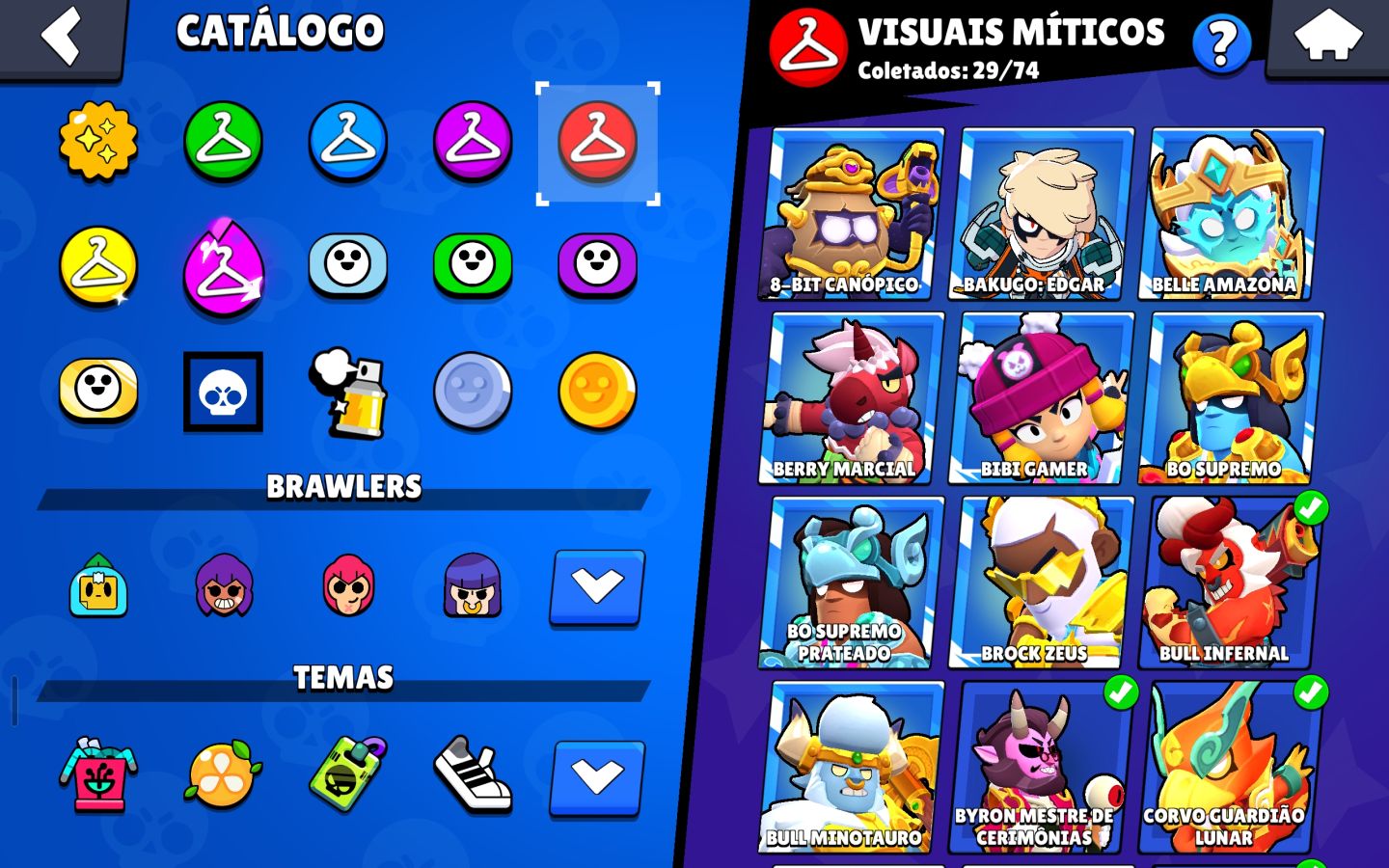 Conta full brawl stars, 6 mestres, +100k troféu, 5 skin ouro, shelly estelar