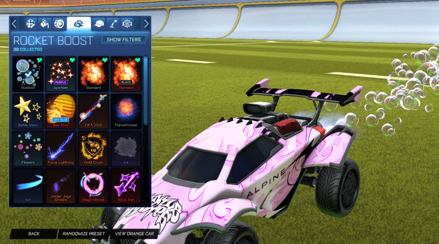 CONTA ROCKET LEAGUE PEAK GC1 (1492) PAINTED FENNEC+RLCS DECALS+GC S22 TAG+600Cr
