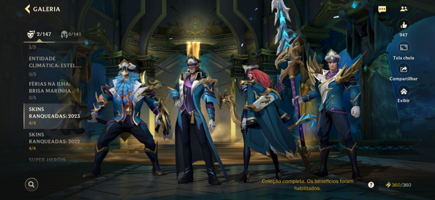 CONTA WILD RIFT | EX-GM III | 92 SKINS | 119 CAMPEÕES | 1.958 DIAS