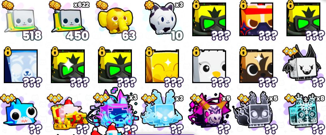 PET SIMULATOR 99 - HUGES E GEMAS | COMBOS COM HUGES E EXCLUSIVOS RAROS