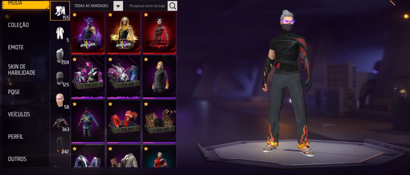 Conta de free FIRE gemada!
