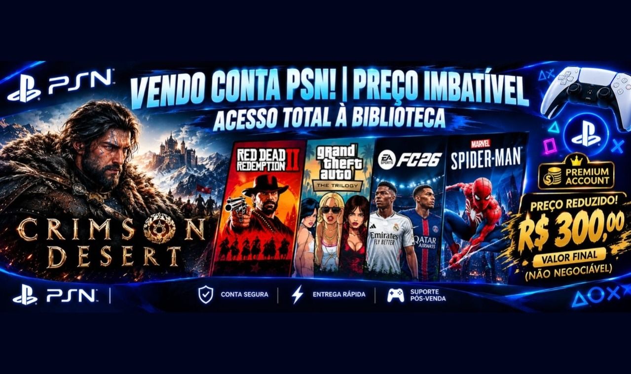 CONTA PSN/COM DIVERSOS JOGOS.