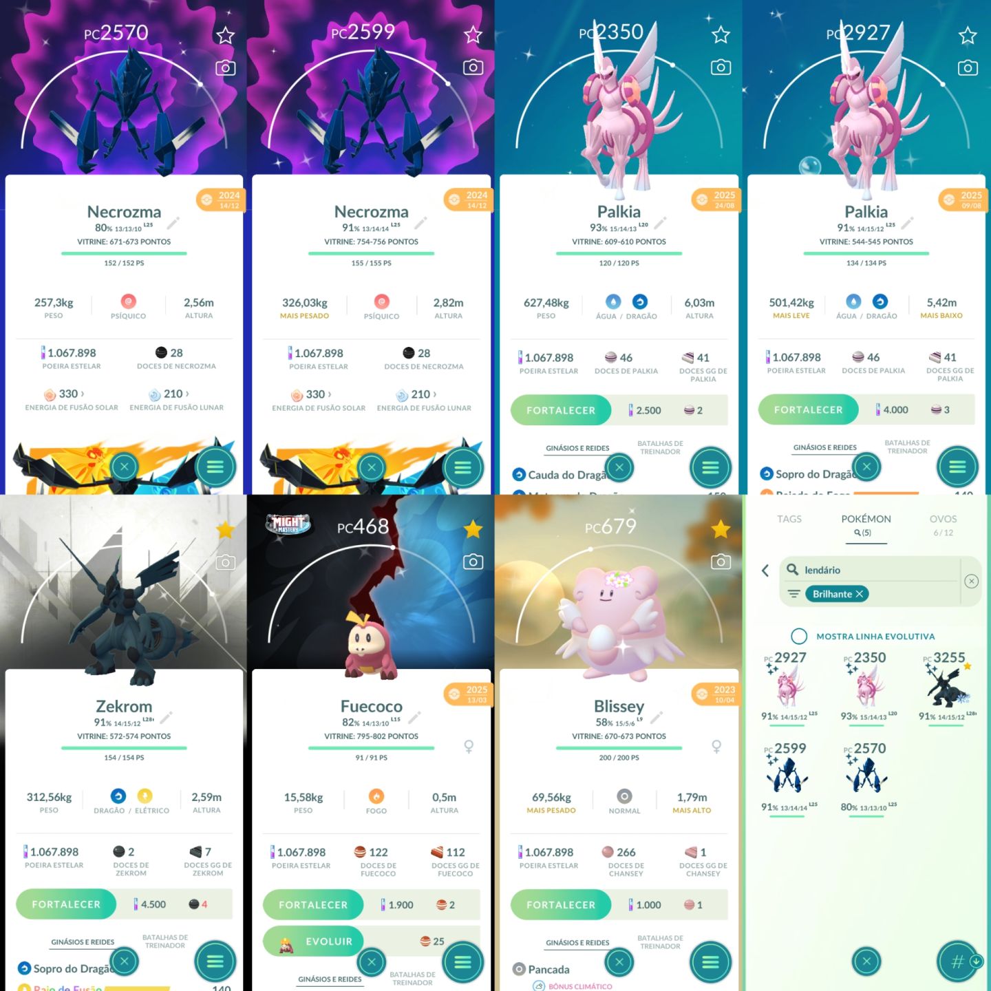CONTA PREMIUM LV42 ZEKROM SHINY FUNDO 4 LENDARIOS SHINYS E MAIS - POKEMON GO
