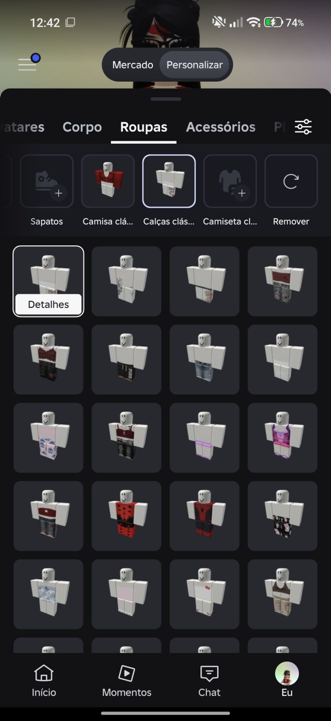 CONTA ROBLOX FEMININA COMPLETA