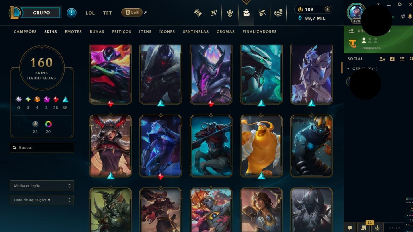 CONTA LEAGUE OF LEGENDS COM 9 ANOS DE USO SKINS ESPECIAIS