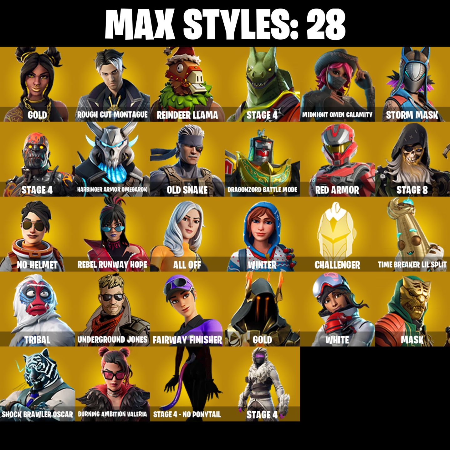 Conta Fortnite OG com Reflexo Furtivo | S2 Cavaleiros | S3 Ceifador e 72 Skins.