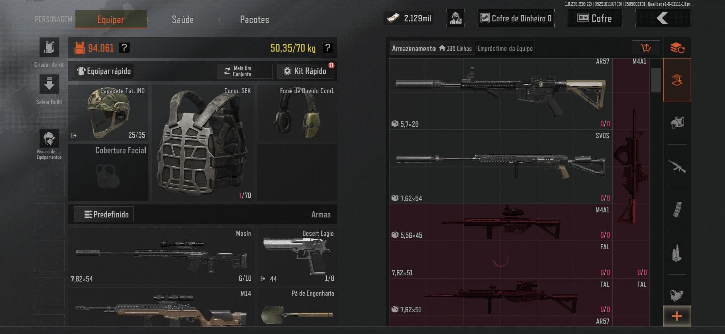 [Super Desconto] Conta Arena Breakout mob veterana (7 Milhões de Armazém)