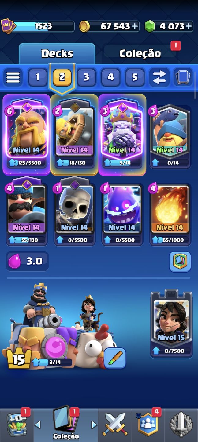 Conta Clash Royale 10.200+ Troféus | Todas as Cartas Desbloqueadas