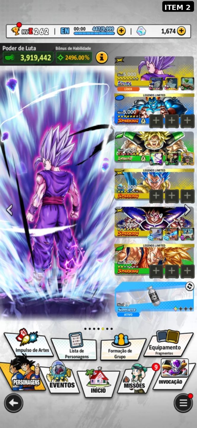 Contas Dragon Ball Legends com Ultras, LEGENDS, LFs... (Android E IOS)