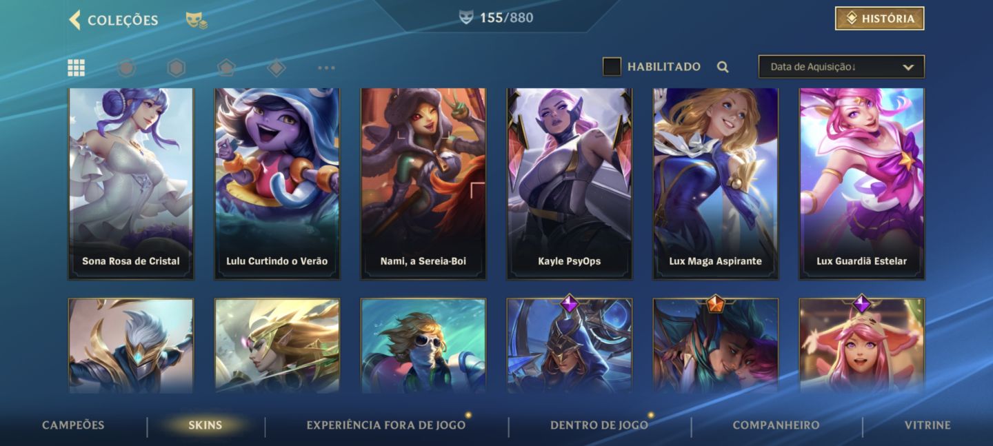 CONTA WILD RIFT | 155 SKINS | GRÃO-MESTRE 2X | NÍVEL 118