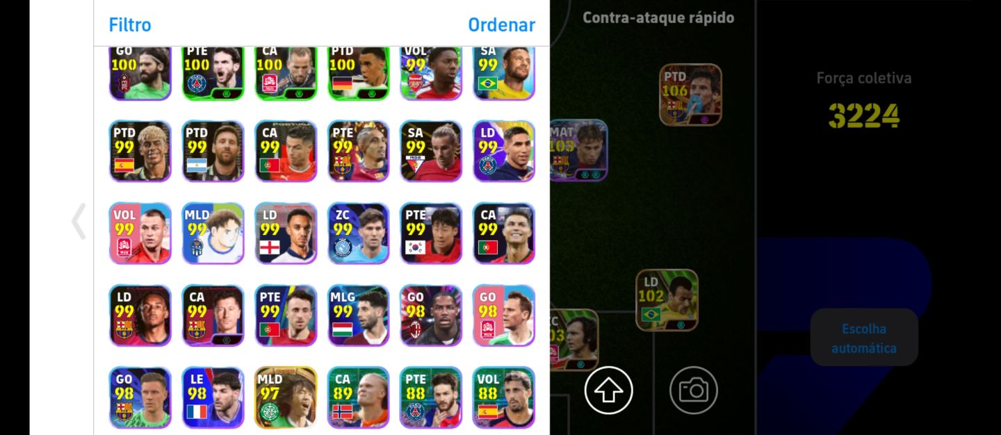Conta de efootball no precinho com jogadores excelentes